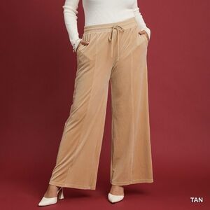 Tan Wide-Leg Women's Pants